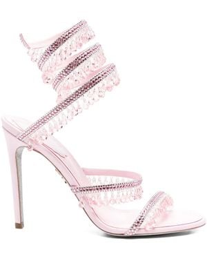 Rene Caovilla 110Mm Chandelier Crystal-Embellished Sandals - Pink