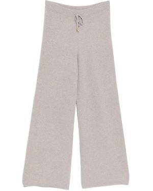 N.Peal Cashmere Honeycomb Pants - White
