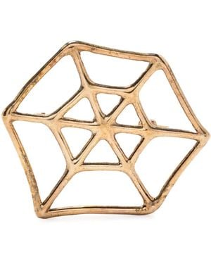 Ernest W. Baker Spider Web Brooch - White