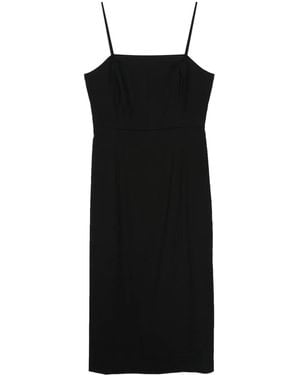 Theory Sleeveless A-Line Midi Dress - Black