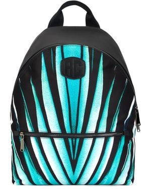 Roberto Cavalli Ray Of Sea Print Backpack - Blue