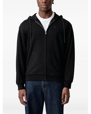 Benetton Zip-Up Cotton Hoodie - Black