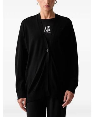 ARMANI EXCHANGE Cardigan Mit V-Ausschnitt - Schwarz