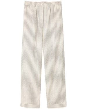 Miu Miu Striped Poplin Pyjama Trousers - White
