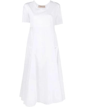 Blanca Vita Tiered Short-Sleeve Dress - White