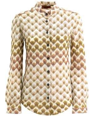 Missoni Viscose Lamé Shirt With Lace Motif - White