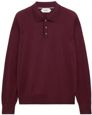 Pringle of Scotland Buttoned Merino Wool Jumper - Purple