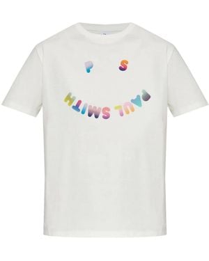 Paul Smith Happy Gradient Cotton T-Shirt - White