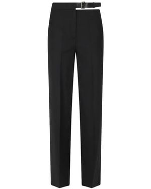 Semicouture Debbie Belted Cutout Trousers - Black