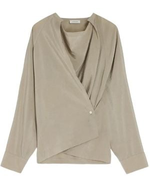 Lemaire Blusa Drappeggiata - Neutro