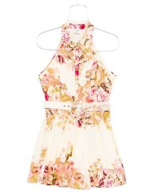 Hemant & Nandita Floral-Print Dress - White
