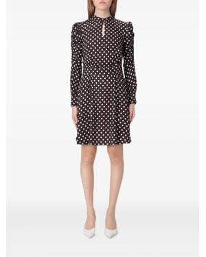 Mar De Margaritas Polka-Dot-Print Maxi Dress - Black