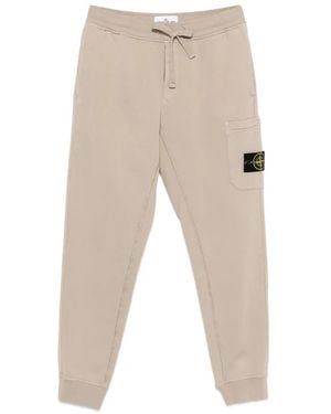 Stone Island Pantalon Cargo À Lien De Resserrage - Natural