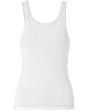 Genny Scoop-Neck Vest - White
