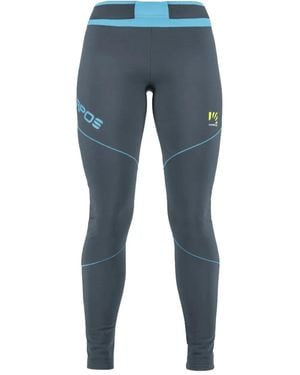 Karpos Leggings Sportivi Con Logo - Blu