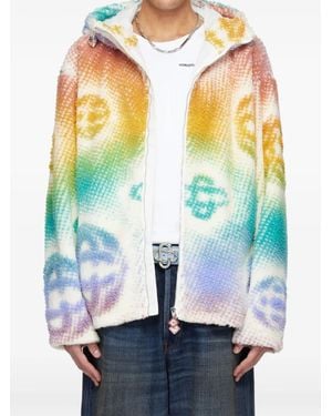 CASABLANCA Halftone Monogram Hooded Jacket - White