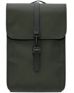 Rains Buckle-Fastening Flap Backpack Bag - Green