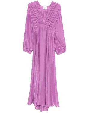 forte_forte V-Neck Dress - Purple