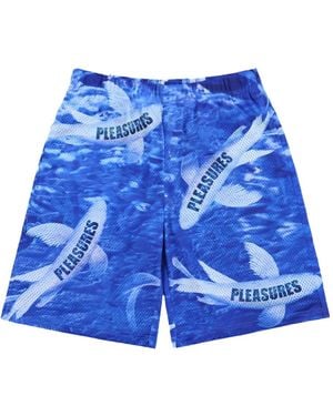 Pleasures Koi Mesh Shorts - Blue