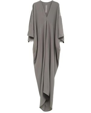 Rick Owens V-Neck Maxi Dress - Gray