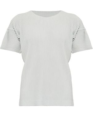 Homme Plissé Issey Miyake Pleated T-Shirt - White