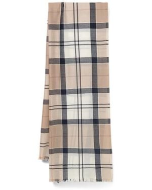 Barbour Verona Tartan-Print Scarf - White