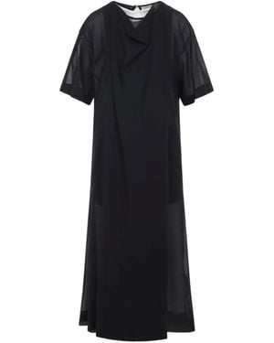 Carven Draped Midi Dress - Black