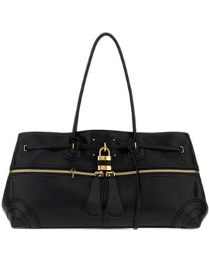 Chloé Large Paddington Sling East-West Bag - Black