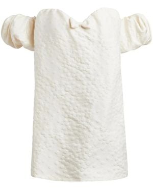 Markarian Brigitte Brocade-Effect Silk Dress - White