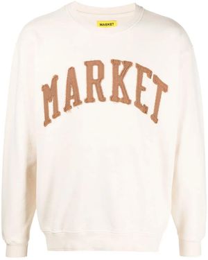 Market Embroidered-Logo Sweatshirt - White