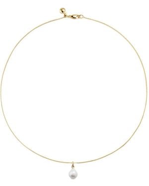 Monica Vinader Baroque Pearl Small Pendant - White
