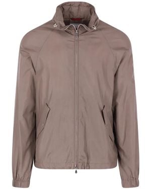 Brunello Cucinelli Silk Blend Jacket - Brown