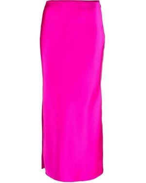 V:PM ATELIER Satin-Style Maxi Skirt - Pink
