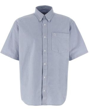 Carhartt Logo-Embroidered Oxford Shirt - Blue