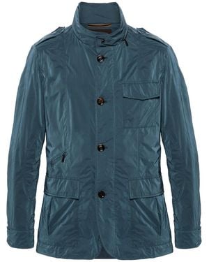 Moorer Porto-Os Military Jacket - Blue