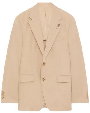 Lardini Single-Breasted Blazer - Natural