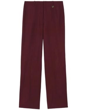 Burberry Pantalones De Vestir De Lana - Morado