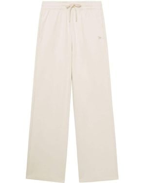 Maison Kitsuné Baby Fox-Appliqué Track Trousers - White