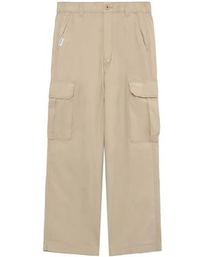Chocoolate Wide-Leg Cotton Cargo Pants - Natural
