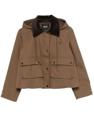Dixie Jacke mit Cordkragen - Braun