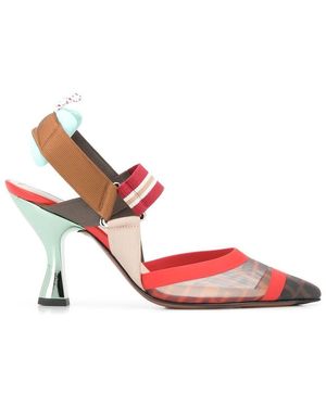 Fendi Colibrì Slingback Court Shoes - Red