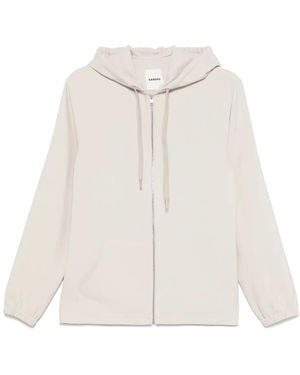 Sandro Zip-Up Hoodie - White