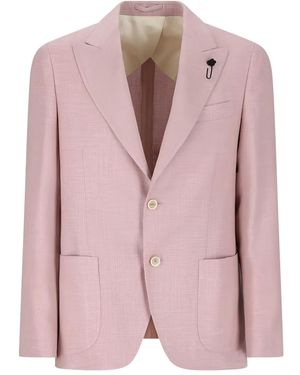 Lardini Patch-Pocket Blazer - Pink