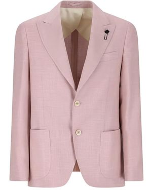 Lardini Blazer con bolsillo de parche - Rosa