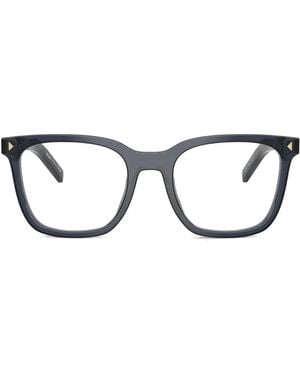 Prada Brille Mit Iconic-Schild - Schwarz