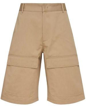 MSGM Cargo-Pocket Bermuda Shorts - Natural