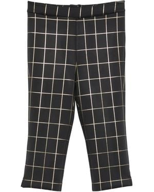 Cynthia Rowley Checked Capris Shorts - Grey