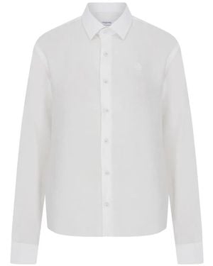 MEGUSTA Logo-Embroidered Long-Sleeve Shirt - White