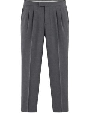 BE ABLE Pleated Side-Adjuster Pants - Gray