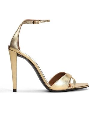 Giuseppe Zanotti Brivido Cruz Metallic Crossover-Strap Sandals